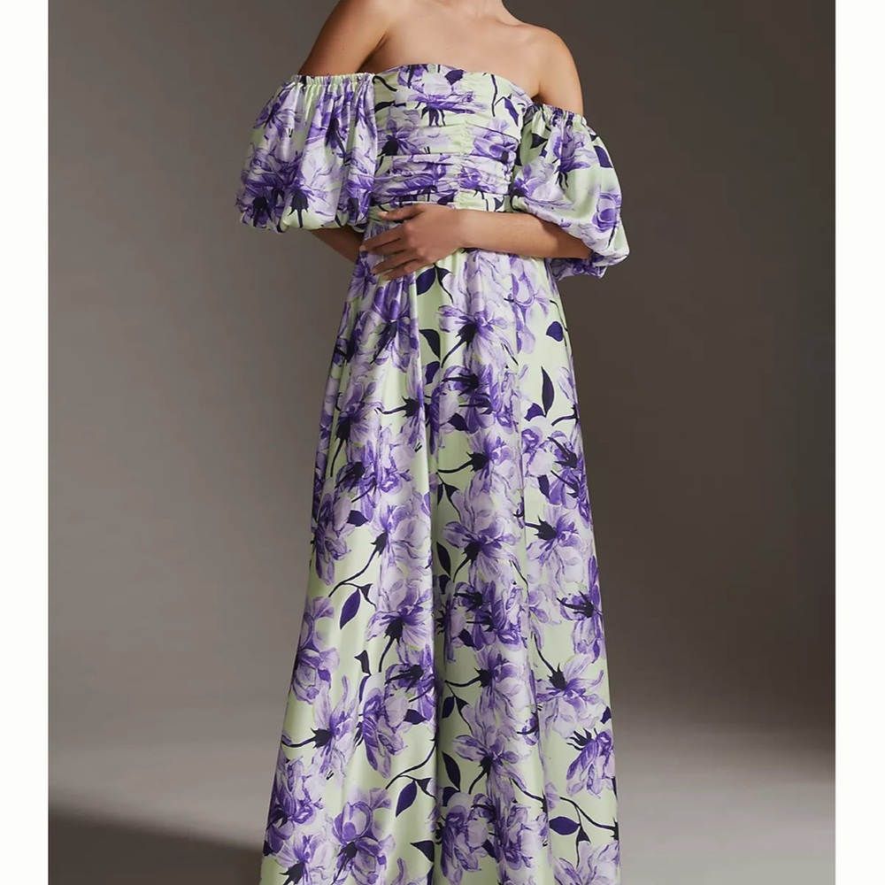 Floral Off-Shoulder Maxi Dress